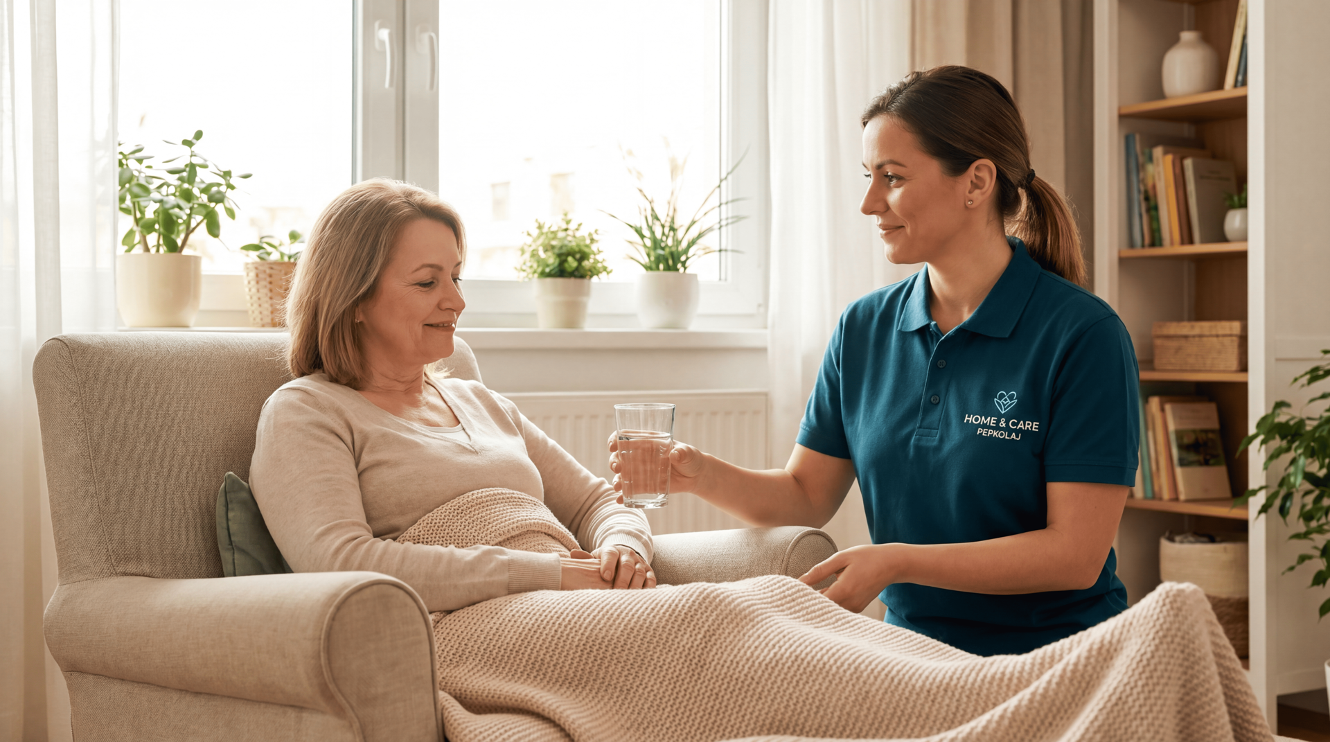 Foto: Älterer Mensch erholt sich zu Hause – Haushaltshilfe Düsseldorf