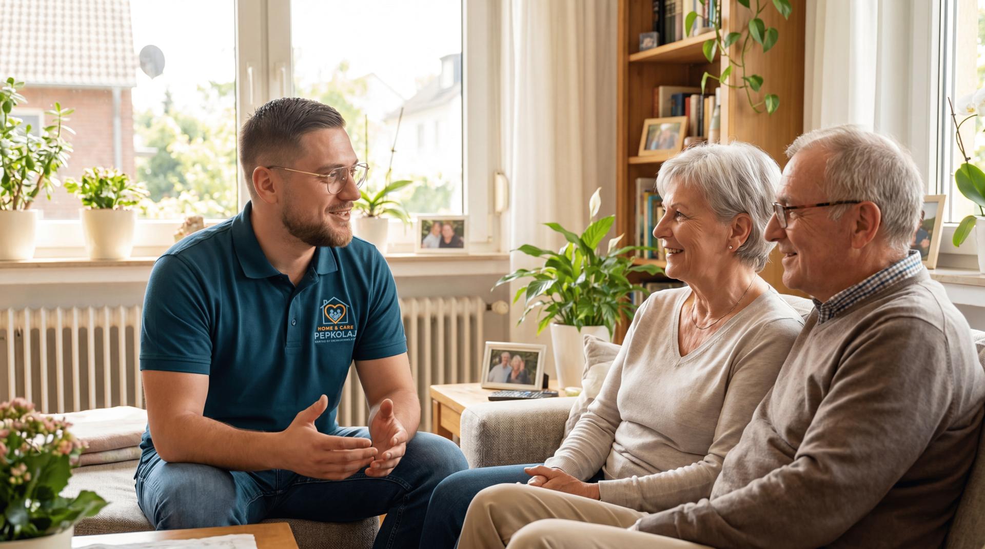 Foto: Klisard Pepkolaj mit Klient/in – herzliches Miteinander